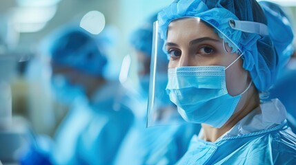 Medical Worker in Protective Gear: Healthcare and Safety