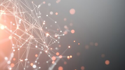 Abstract Geometric Network with Glowing Points and Lines