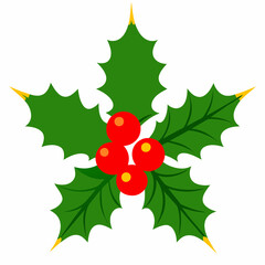 christmas holly with berries