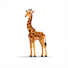 Obraz premium Cute Cartoon Giraffe Enjoying Fun at the Circus
