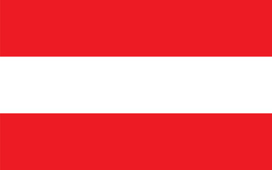 Vector flag of Austria. Austrian country national flag banner vector illustration.