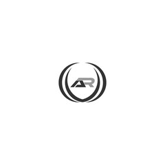 Naklejka premium Simple AR logo illustration design