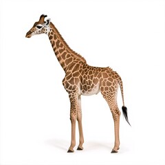 Fototapeta premium Baby Giraffe Making Shadow Puppets on the Wall