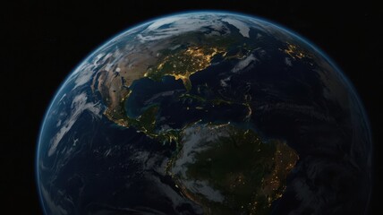 Earth, Civilization, Light, Glow, Radiation, Planet, Space, Universe, Continents, Land, Water, Seas, Cities