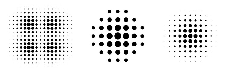 circle halftone decoration