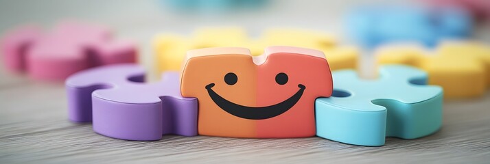 colorful puzzle where each piece represents different customer service elements--quick response, personalized experience, reliability