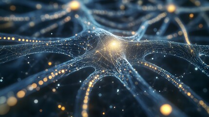Artificial Neural Network Axon Synapse Connection.