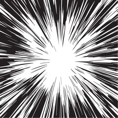 Naklejka premium Illustration of Comic Speed Lines background