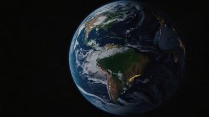 Earth, Civilization, Light, Glow, Radiation, Planet, Space, Universe, Continents, Land, Water, Seas, Cities