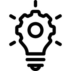 Simple vector icon light bulb