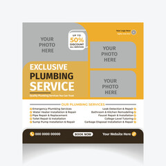 Obraz premium Plumbing Service social media post