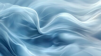 Obraz premium Gentle blue waves of fabric create a tranquil atmosphere with soft textures flowing gracefully in a serene environment