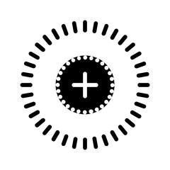 Vector solid black icon for Load more