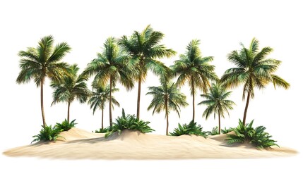 Obraz premium Tropical Island with Palm Trees