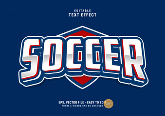 Classic sports editable text effect with soccer text style