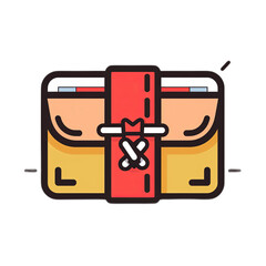 Colorful Cartoon Style Briefcase Illustration