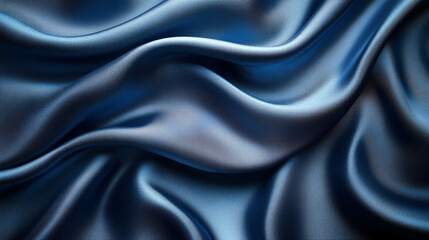 Fototapeta premium Blue fabric featuring folds and waves