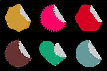 colorful blank sale label, sticker tag