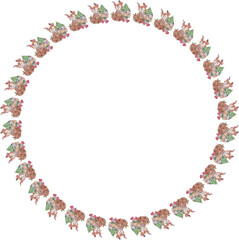 Christmas wreath on white background. Vector illustration.