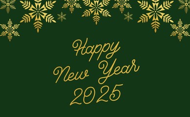 happy new year card for celebration background with leaf snow flake