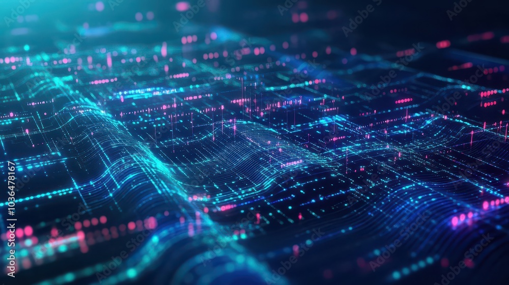Poster Geometric waves interweaving through data streams