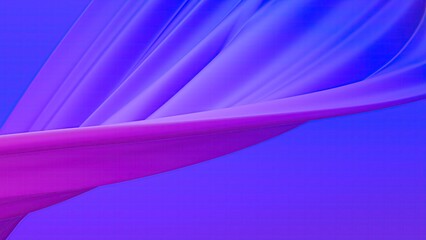 An abstract background featuring elegant and modern 3D rendering, expressed through twisted flat and pop curves in purple and blue.