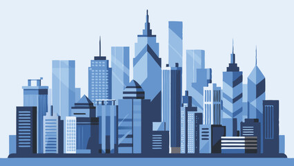 Obraz premium A cityscape vector illustration