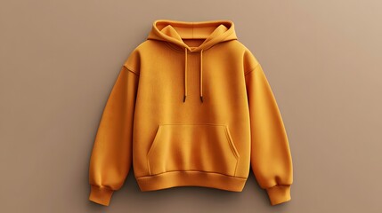 Zipper hoodie mockup with front open and detailed pockets