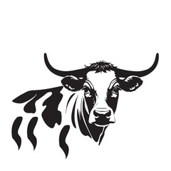 Animal logo Isolated Black on White background