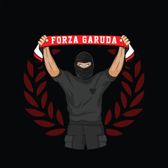 Ultras garuda mascot vector
