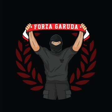 Ultras garuda mascot vector