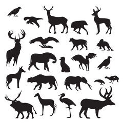 Animal logo Isolated Black on White background