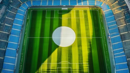 Fototapeta premium Aerial View of a Football Stadium