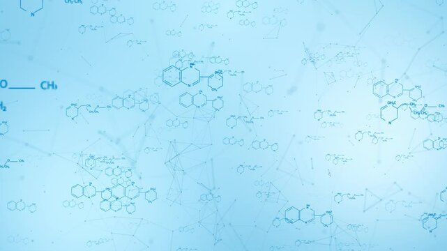 Chemical Formulas Technology Background Loop 