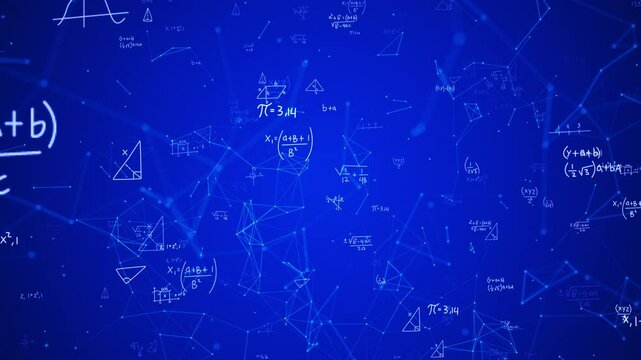 Futuristic Formulas Technology Background Loop