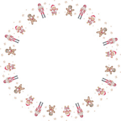 Christmas wreath. Vector illustration.