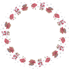 Christmas wreath. Vector illustration.