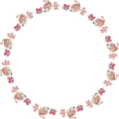 Christmas wreath. Vector illustration.