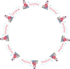 Christmas wreath. Vector illustration.