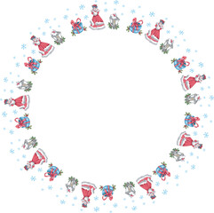 Christmas wreath. Vector illustration.
