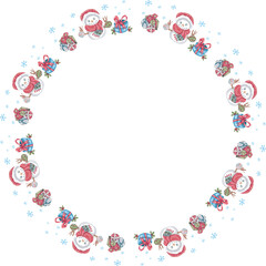 Christmas wreath. Vector illustration.