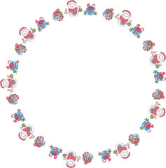 Christmas wreath. Vector illustration.