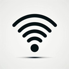 a wifi icon in white background