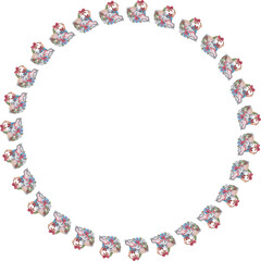 Cute christmas wreath. Vector illustration.