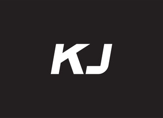 Obraz premium KJ letter logo and initial logo design