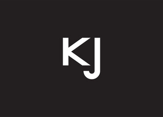 KJ letter logo and initial logo design