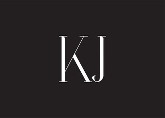 KJ letter logo and initial logo design
