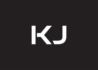 KJ letter logo and initial logo design