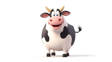 Fototapeta premium Smiling Cartoon Cow
