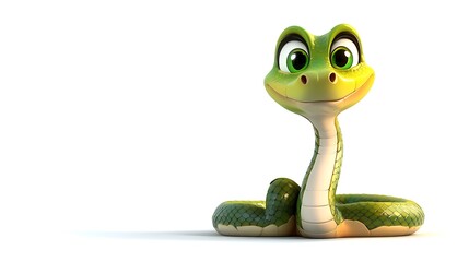 Fototapeta premium Cute Cartoon Snake